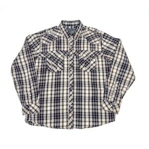 Affliction Shirt Mens 2XL Long Sleeve Button Up Pearl Snap Embroidery Multicolor